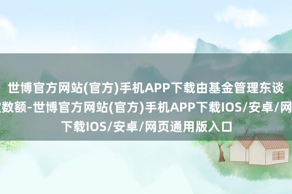 世博官方网站(官方)手机APP下载由基金管理东谈主操办的现款数额-世博官方网站(官方)手机APP下载IOS/安卓/网页通用版入口