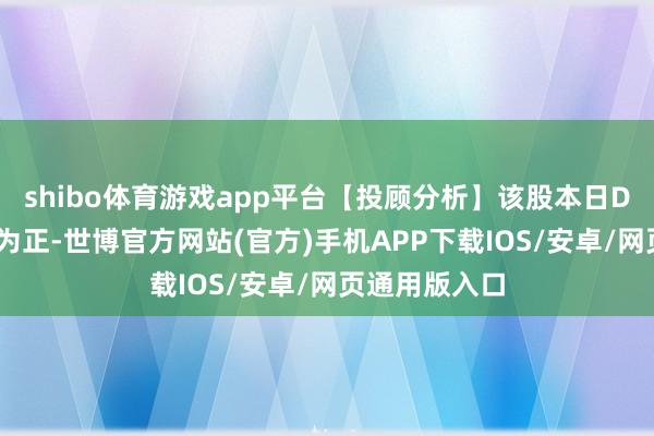 shibo体育游戏app平台【投顾分析】该股本日DDE大单净额为正-世博官方网站(官方)手机APP下载IOS/安卓/网页通用版入口