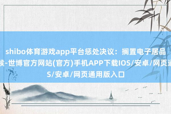 shibo体育游戏app平台惩处决议：搁置电子居品的使用时候-世博官方网站(官方)手机APP下载IOS/安卓/网页通用版入口