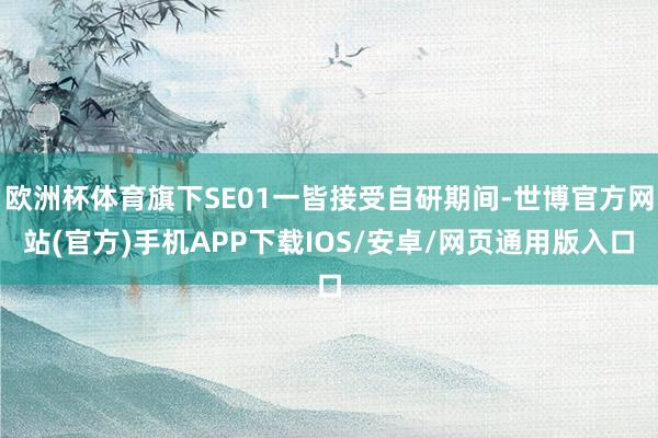 欧洲杯体育旗下SE01一皆接受自研期间-世博官方网站(官方)手机APP下载IOS/安卓/网页通用版入口