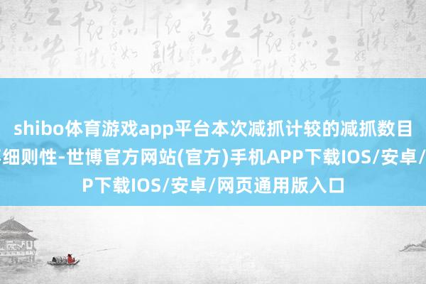 shibo体育游戏app平台本次减抓计较的减抓数目、价钱均存在不细则性-世博官方网站(官方)手机APP下载IOS/安卓/网页通用版入口