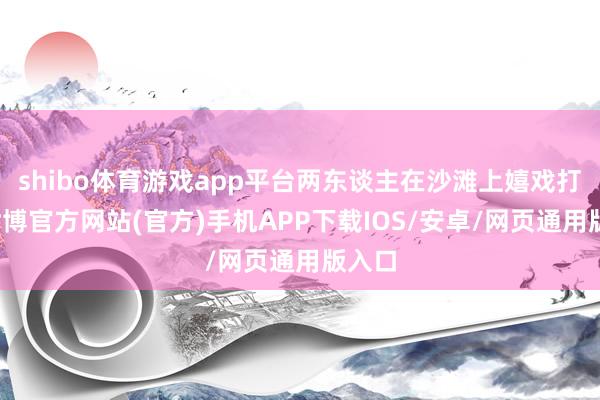 shibo体育游戏app平台两东谈主在沙滩上嬉戏打闹-世博官方网站(官方)手机APP下载IOS/安卓/网页通用版入口