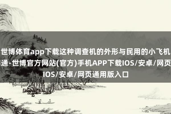 世博体育app下载这种调查机的外形与民用的小飞机实在一模相通-世博官方网站(官方)手机APP下载IOS/安卓/网页通用版入口