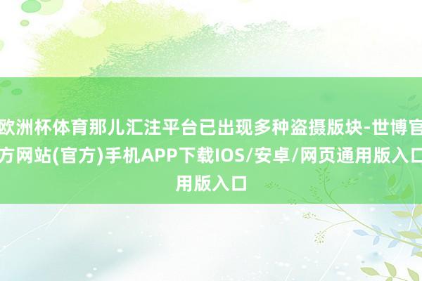 欧洲杯体育那儿汇注平台已出现多种盗摄版块-世博官方网站(官方)手机APP下载IOS/安卓/网页通用版入口