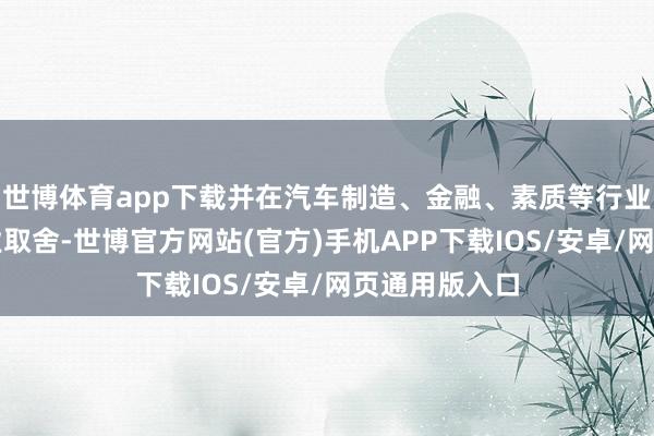 世博体育app下载并在汽车制造、金融、素质等行业被数千家企业取舍-世博官方网站(官方)手机APP下载IOS/安卓/网页通用版入口