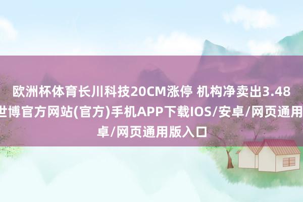 欧洲杯体育长川科技20CM涨停 机构净卖出3.48亿元-世博官方网站(官方)手机APP下载IOS/安卓/网页通用版入口