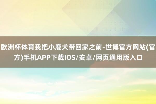 欧洲杯体育我把小鹿犬带回家之前-世博官方网站(官方)手机APP下载IOS/安卓/网页通用版入口
